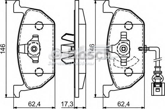 Купити 986494721 Bosch Колодки гальмівні передні, дискові