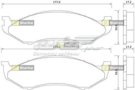 Гальмівні колодки Starline BDS347 ціна, від 24.41 USD