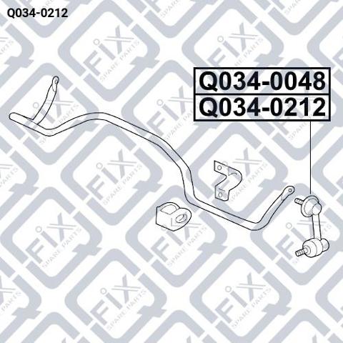 Q0340212 Q-fix Тяжка стабілізатора, заднього