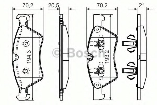 Передні тормозні колодки 986494165 Bosch
