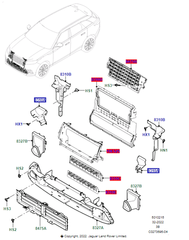 Решітка повітропровода ліва LR092685 Land Rover