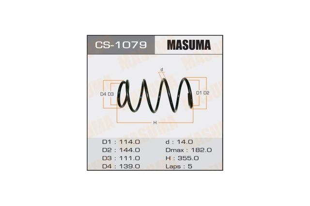 Пружина передньої підвіски Masuma CS1079