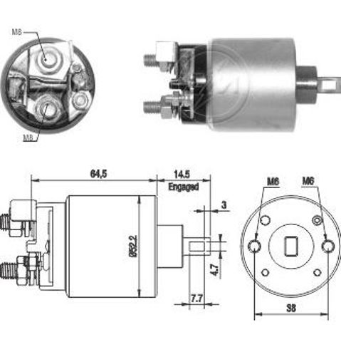 Реле втягуюче стартера ZM2710 ZM