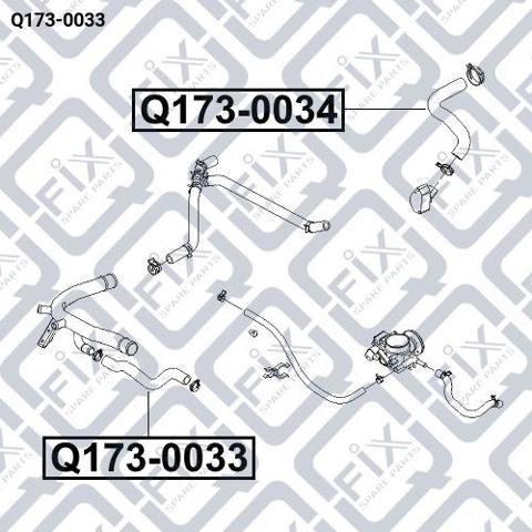 Шланг/патрубок системи охолодження Q-fix Q1730033 ціна, від 10.71 USD