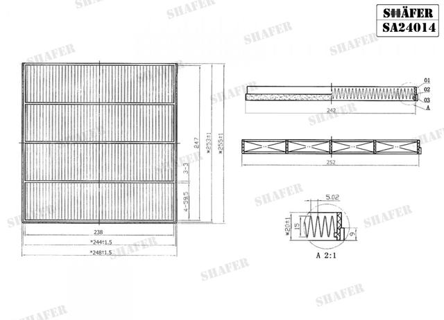 Фільтр салону SA24014 Shafer