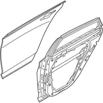 Купити 77003C2000 Hyundai/Kia Двері задні, ліві