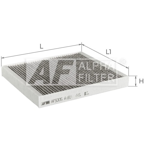 Купити AF5005A Alpha Filter Фільтр салону вугільний