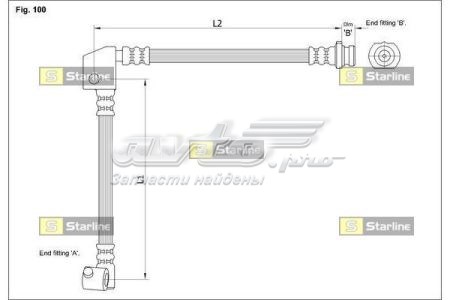 HABH1267 Starline Шланг гальмівний передній, правий