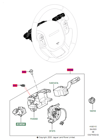 Перемикач підрульовий, лівий Land Rover LR125104 ціна, від 63.35 USD