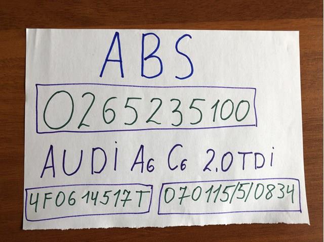 Купити 4F0614517T VAG Гідроблок АБС