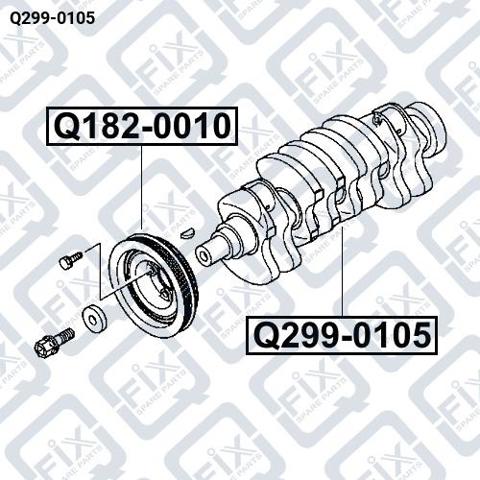 Вал колінчастий і маховик Q-fix Q2990105 ціна, від 140.77 USD