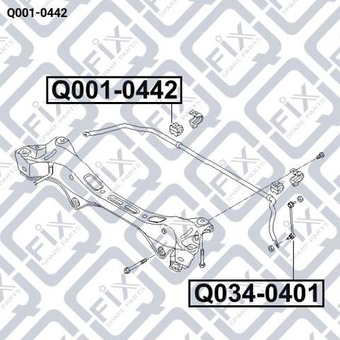 Q0010442 Q-fix Гумка заднього стабілізатора