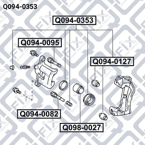 Купити Q0940353 Q-fix Супорт гальмівного, заднього