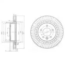 Диск гальмівний передній BG9006C Delphi