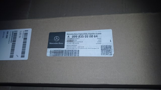 Ресивер-осушувач кондиціонера Mercedes A0998350300