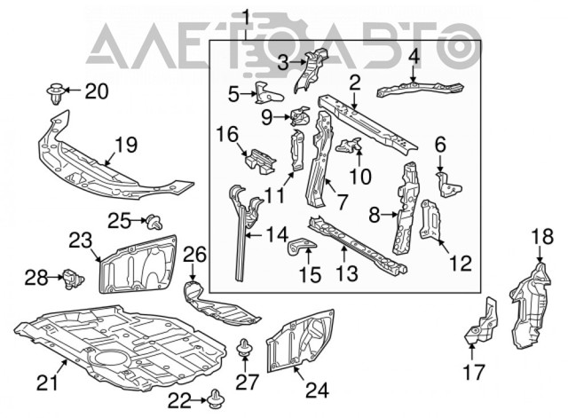 Захист моторного відсіку Toyota 5141012092 ціна, від 218.77 USD