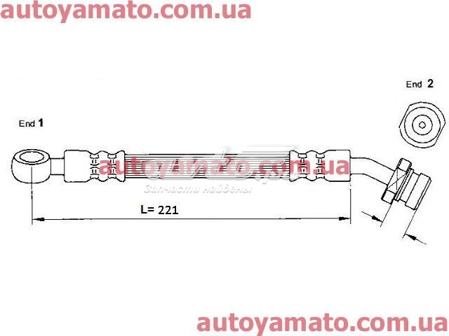 Шланг гальмівний задній, правий K&K FT0837 ціна, від 14.60 USD