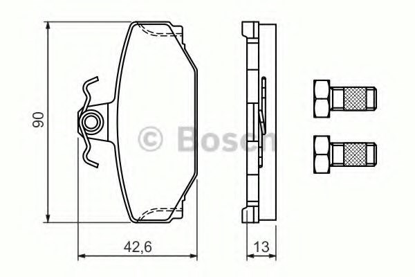 986460995 Bosch Колодки гальмівні задні, дискові