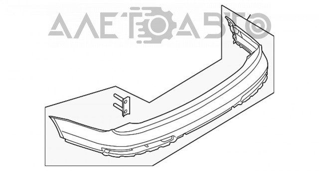 88071827302 Diamond/DPA Бампер задній, верхня частина