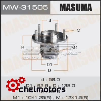 Купити MW31505 Masuma Підшипник ступиці колеса