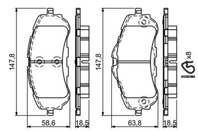 Гальмівні колодки Bosch 986494714 ціна, від 31.22 USD