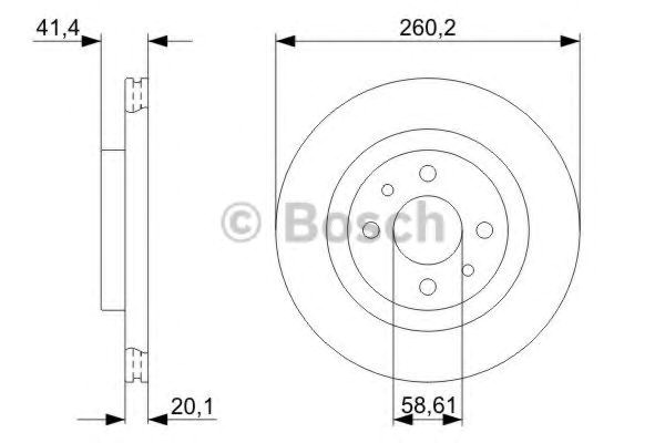 986479346 Bosch Гальмо дискове переднє