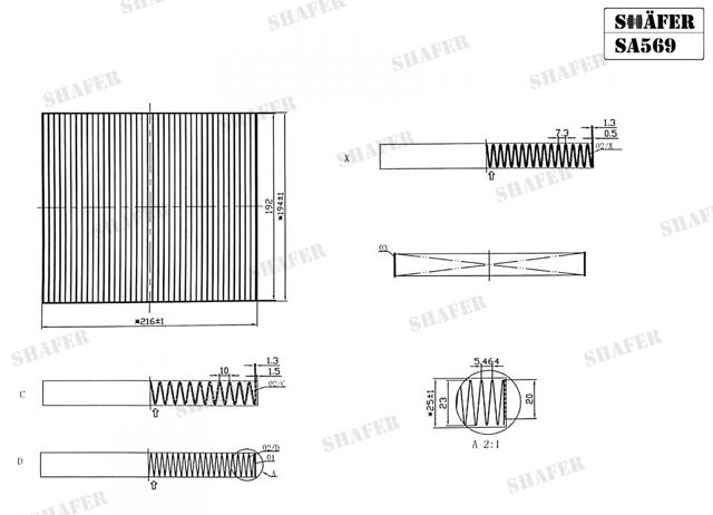 Повітряний фільтр салону Shafer SA569