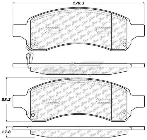 Гальмівні колодки Centric Parts 10211690 ціна, від 50.11 USD