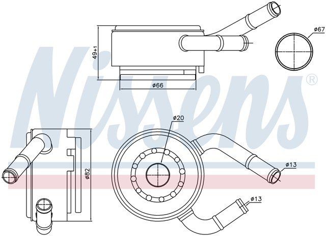 Радіатор масляний 21305JD02B Nissan