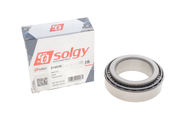 Підшипник маточини задньої, зовнішній 214030 Solgy