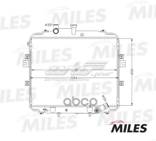 Радіатор охолодження двигуна ACRB068 Miles