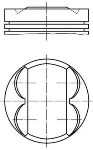 081PI00107002 Mahle Original Поршень в зборі