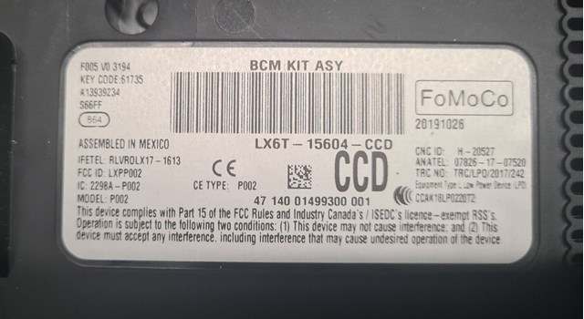  Ford LX6T15604CCD