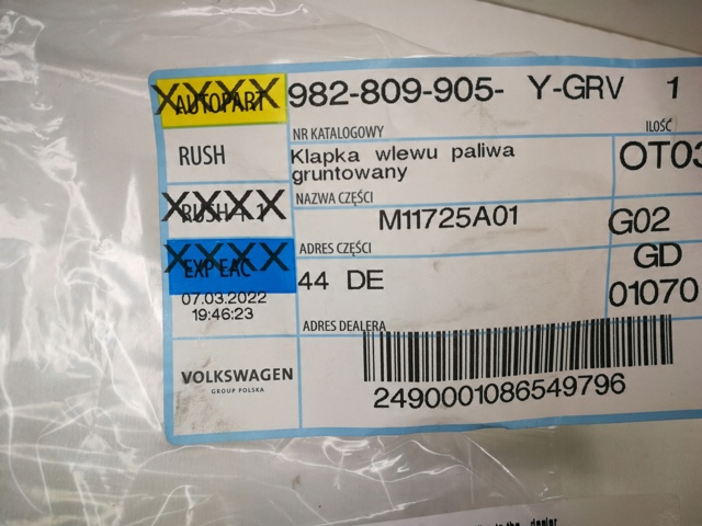  Porsche 982809905YGRV