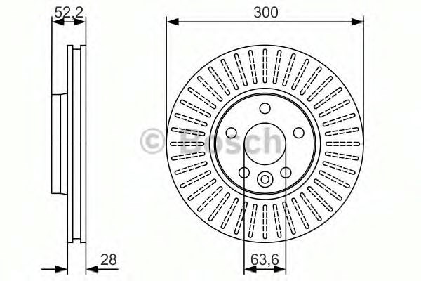 Диск переднього гальма Bosch 986479974 ціна, від 57.07 USD