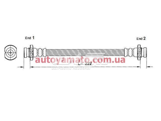 Шланг гальмівний задній K&K FT0611 ціна, від 5.31 USD