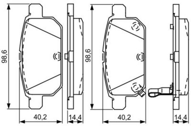 Колодки гальмові задні, дискові 0986495301 Bosch