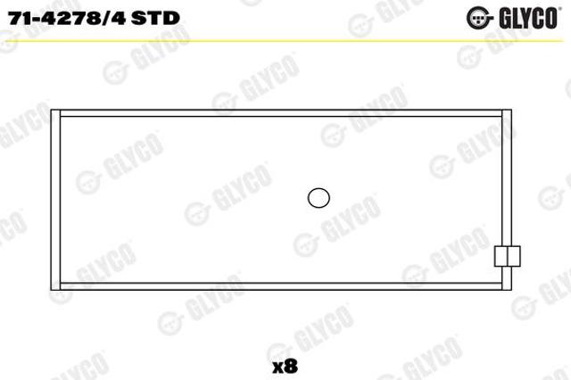 7142784STD Glyco Підшипник шатуна