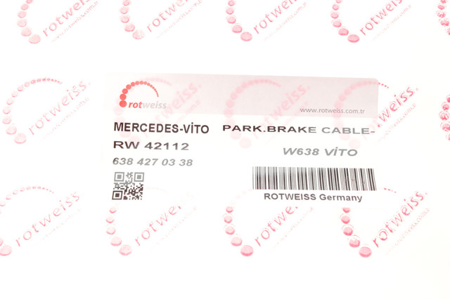Трос ручного гальма задній, правий/лівий RW42112 Rotweiss
