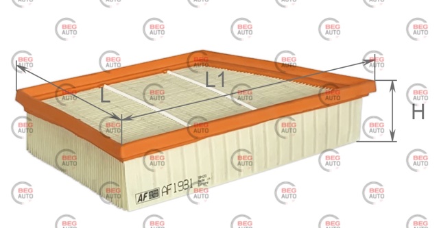 Елемент повітряного фільтра Alpha Filter AF1931 ціна, від 5.20 USD