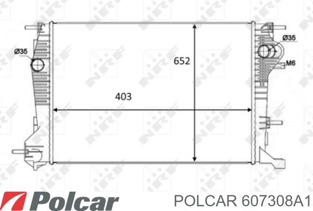 Радіатор 607308A1 Polcar