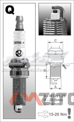 Свічки запалювання QR15LC1 Brisk