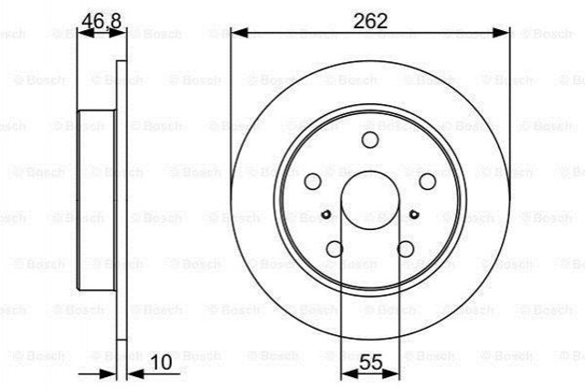 Диск гальмівний задній 0986479V55 Bosch