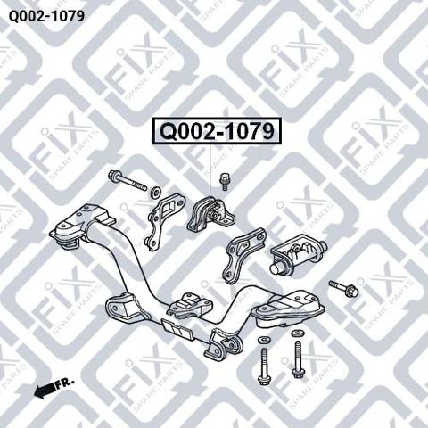 Подушка (опора) двигуна, задня Q-fix Q0021079 ціна, від 15.78 USD