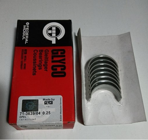 7136394025MM Glyco Вкладиші коленвала, шатунні, комплект, 1-й ремонт (+0,25)