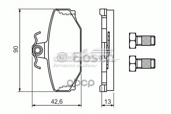 986460995 Bosch Колодки гальмівні задні, дискові