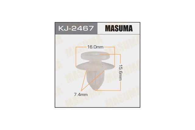 Пістон (кліп) кріплення накладок порогів Masuma KJ2467 ціна, від 0.37 USD