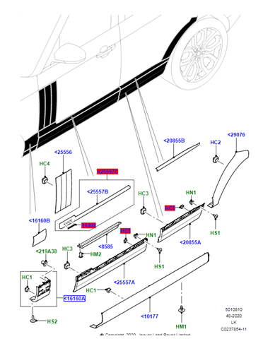  CK5216D055AG Land Rover