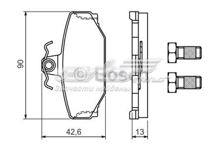 Задні гальмівні колодки Bosch 986460995 ціна, від 19.88 USD