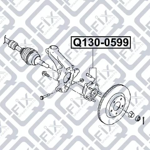 Маточина колеса передня Q-fix Q1300599 ціна, від 51.74 USD